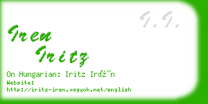 iren iritz business card